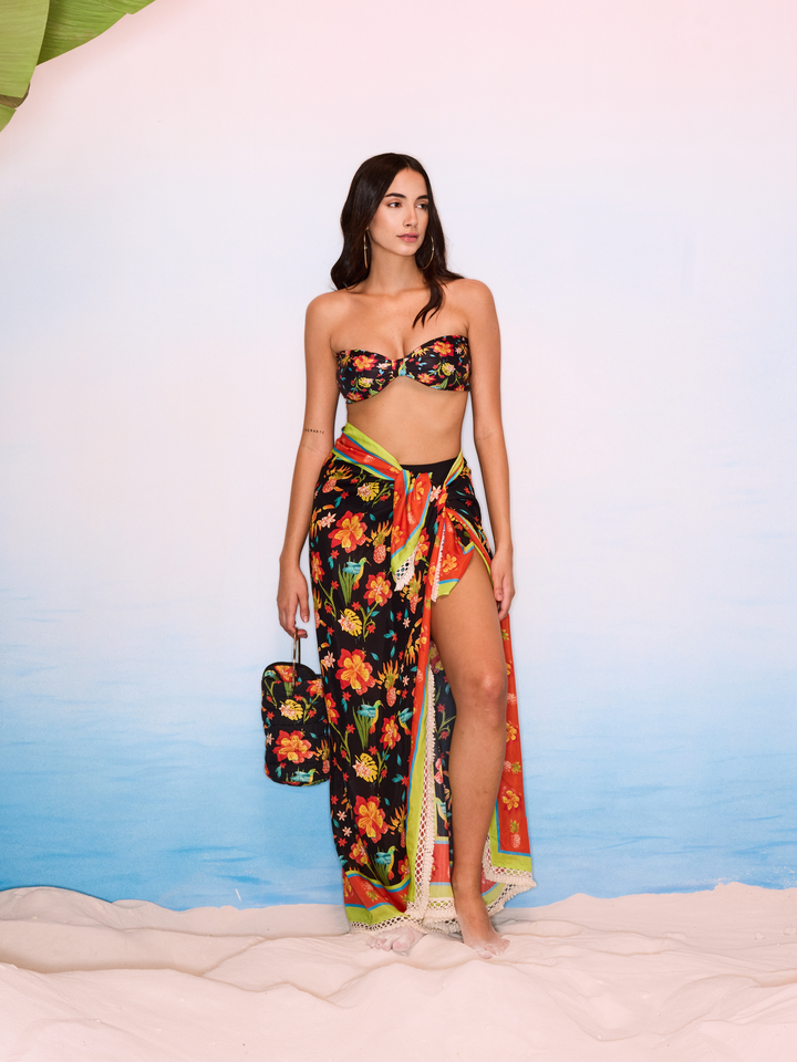 Sitara Bikini Bandeau & Sitara High Waisted Bikini Bottom