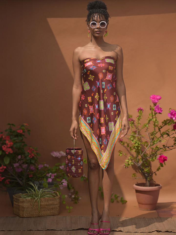 Cleopatra Scarf Tube Dress