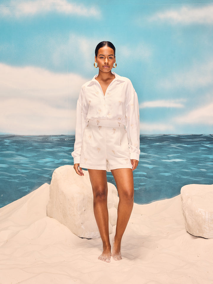Shell Palm Shirt & Shorts Set
