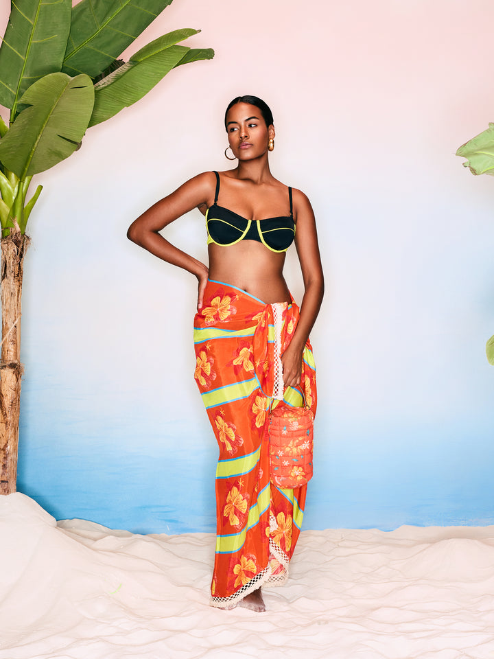 Bodhi Underwired Bikini Top & Bottom Set with Sarong