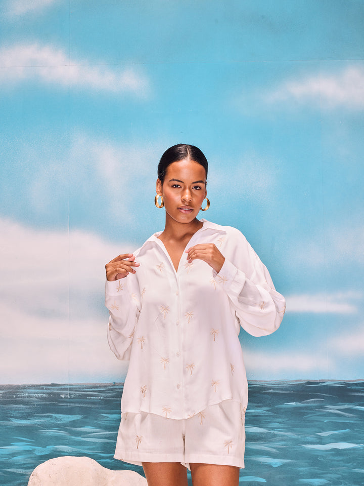 Shell Palm Shirt & Shorts Set