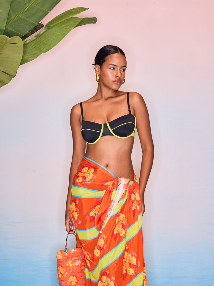 Bodhi Underwired Bikini Top & Bottom Set with Sarong