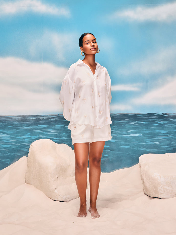 Shell Palm Shirt & Shorts Set
