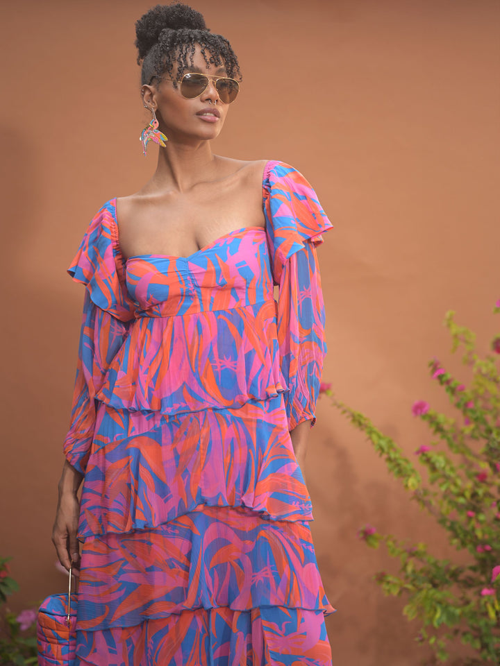 Leila Ruffled Maxi Dress