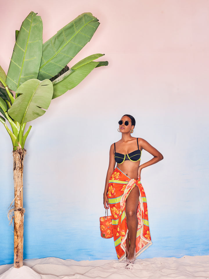 Bodhi Underwired Bikini Top & Bottom Set with Sarong