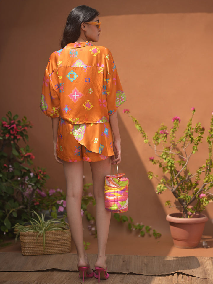 Nora Oversized Cropped Shirt and Tulip Skort Set