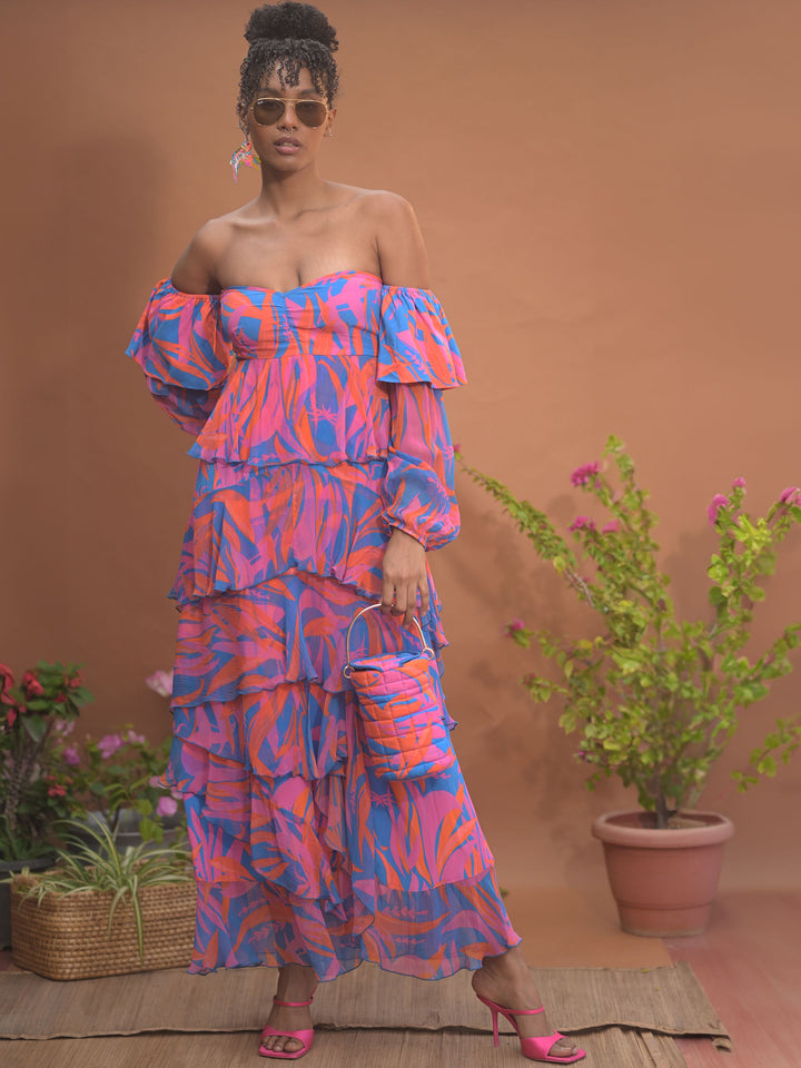 Leila Ruffled Maxi Dress