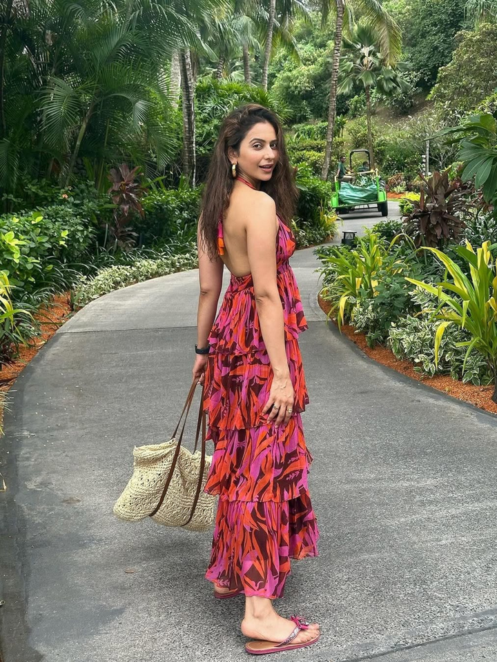 Jasmine Layered Halter Maxi Dress
