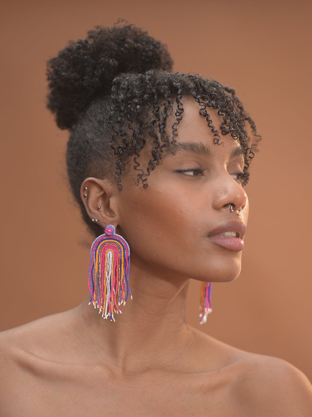 Nora Fringe Beaded Earrings