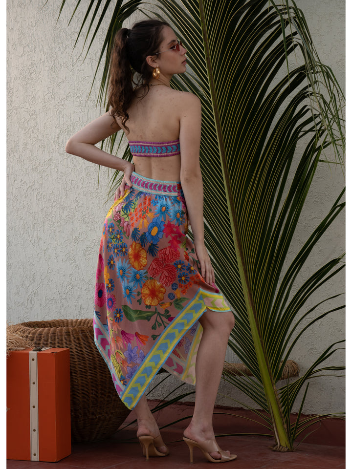 Jardin Bandeau Top and Skirt Set