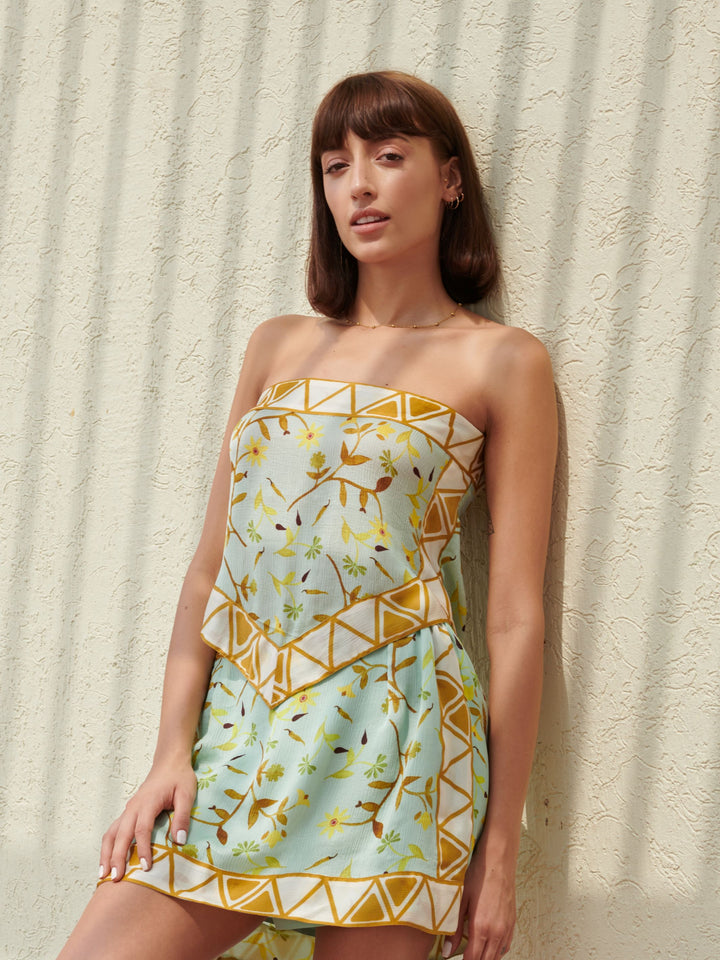 Maui Scarf A-line Mini Skirt