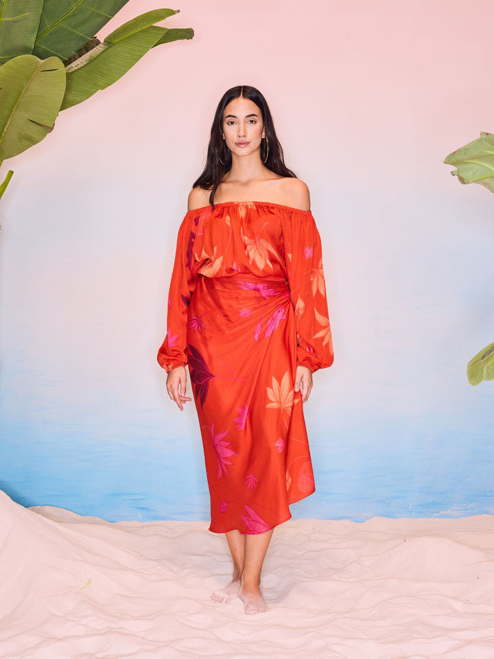 Kesar Draped Sarong Skirt