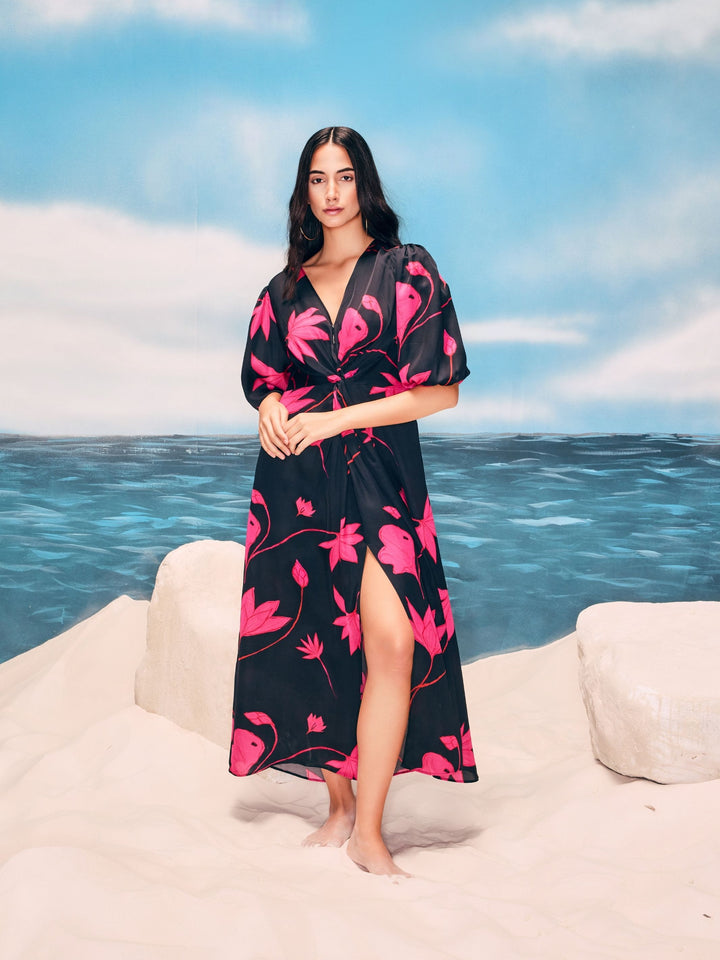 Padma Front Knot Maxi Dress