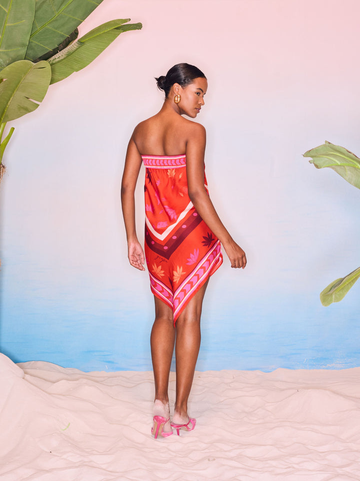 Kesar Scarf Tube Dress