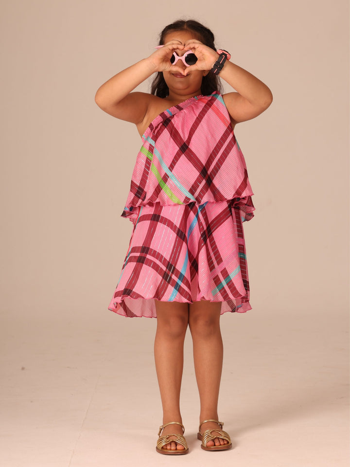 Mini Me Rose One Shoulder Mini