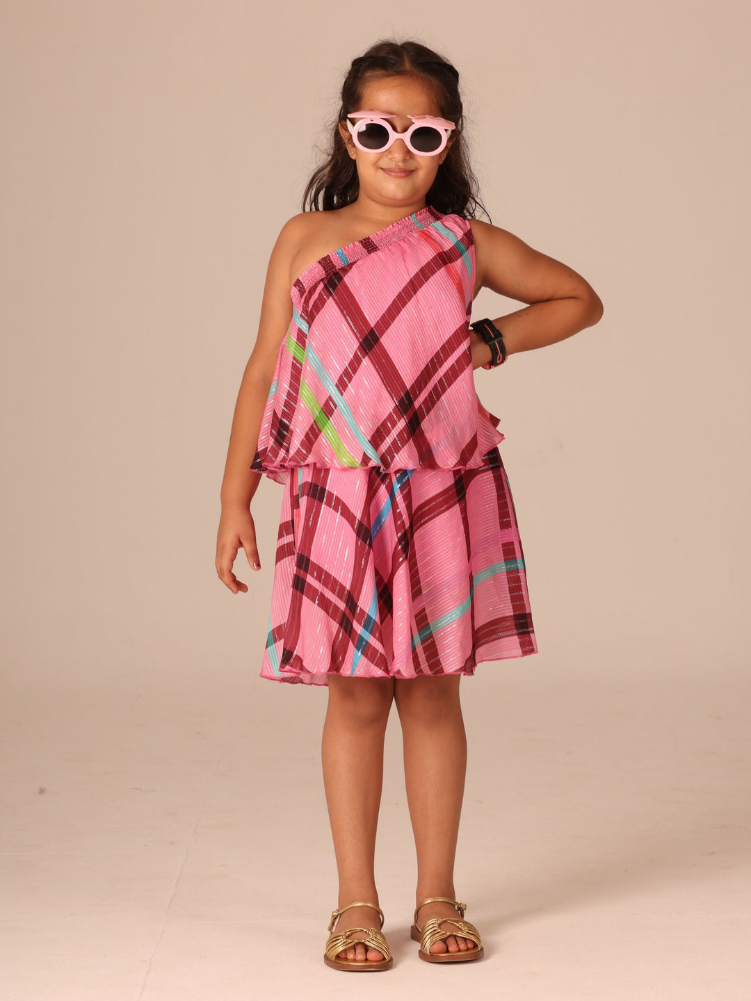 Mini Me Rose One Shoulder Mini
