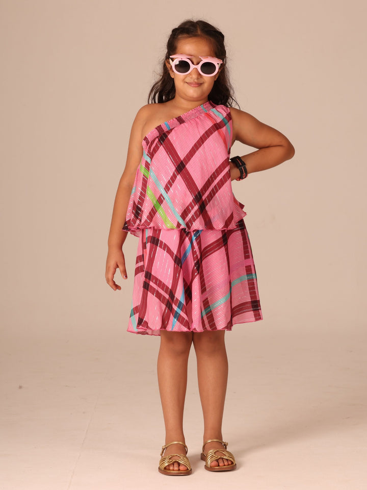 Mini Me Rose One Shoulder Mini