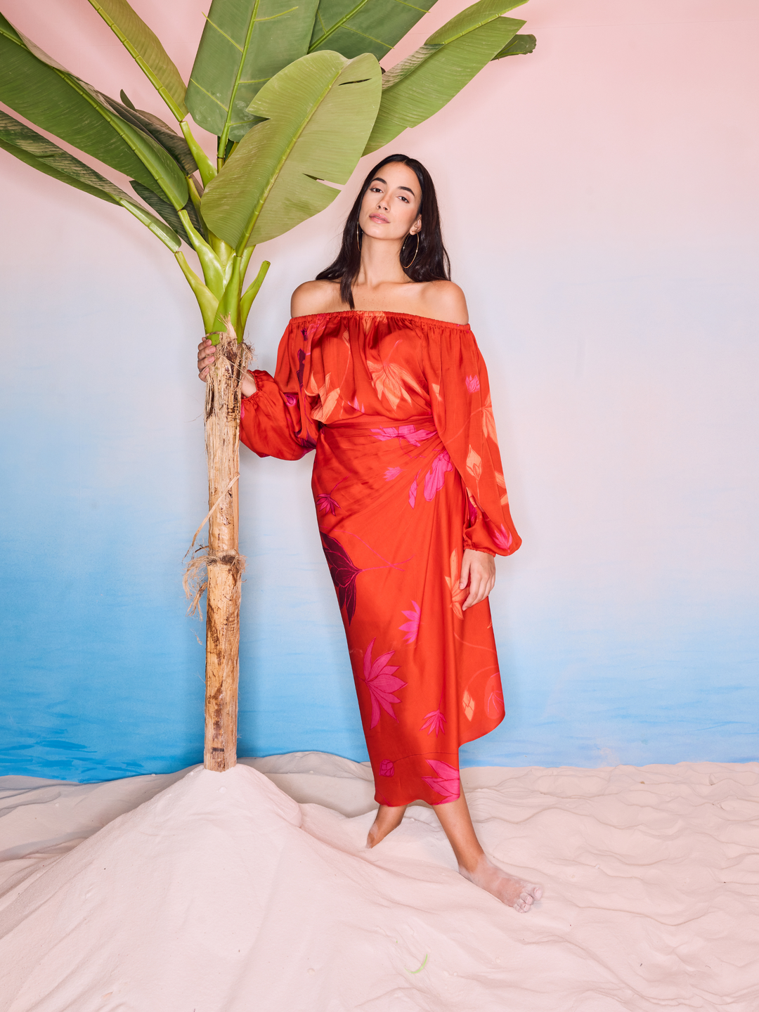 Kesar Draped Sarong Skirt