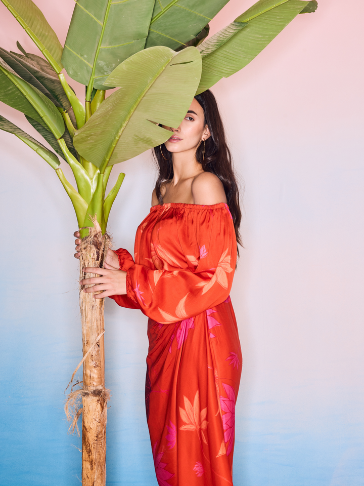 Kesar Draped Sarong Skirt