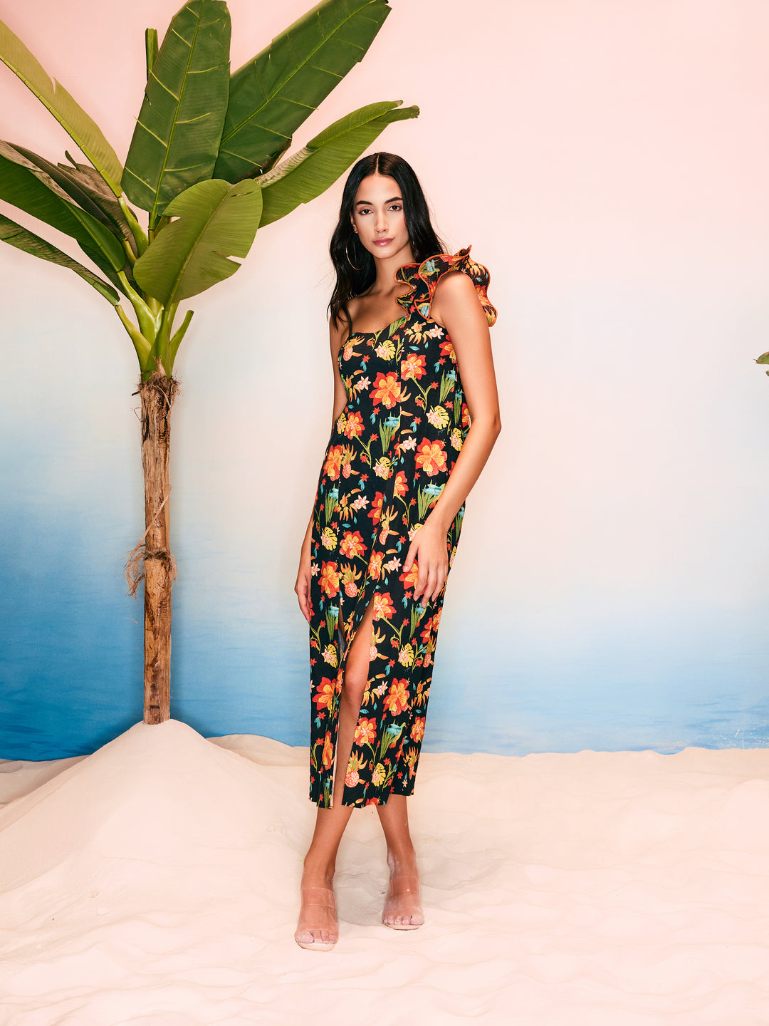 guapa one shoulder dress Hutch Philippa Gown