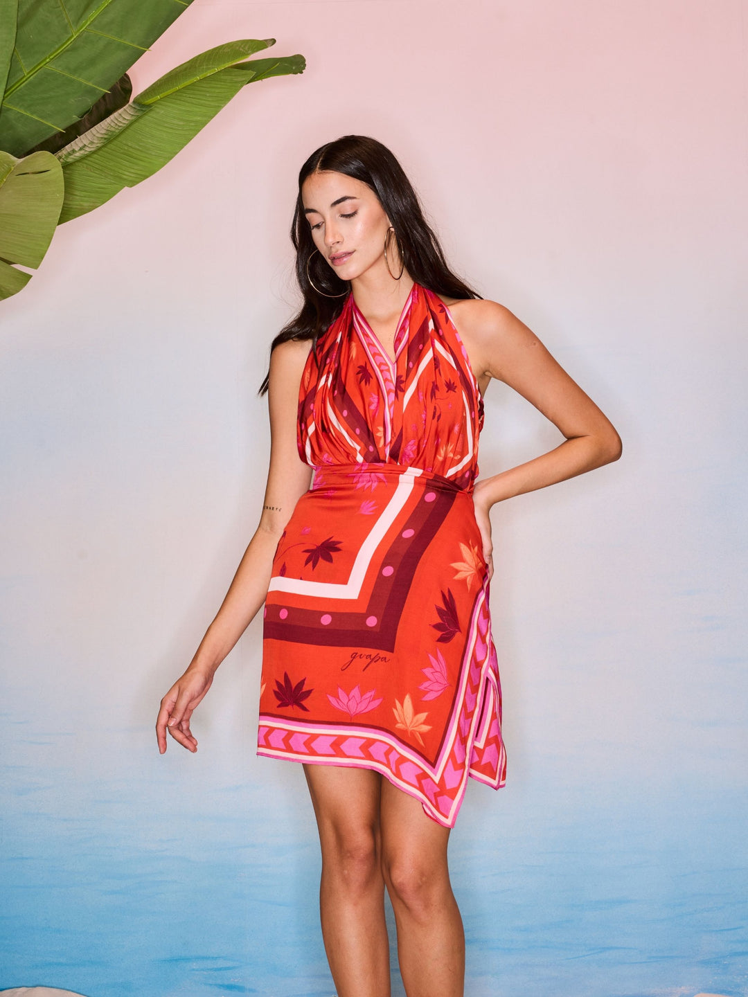 Kesar Scarf Mini Dress