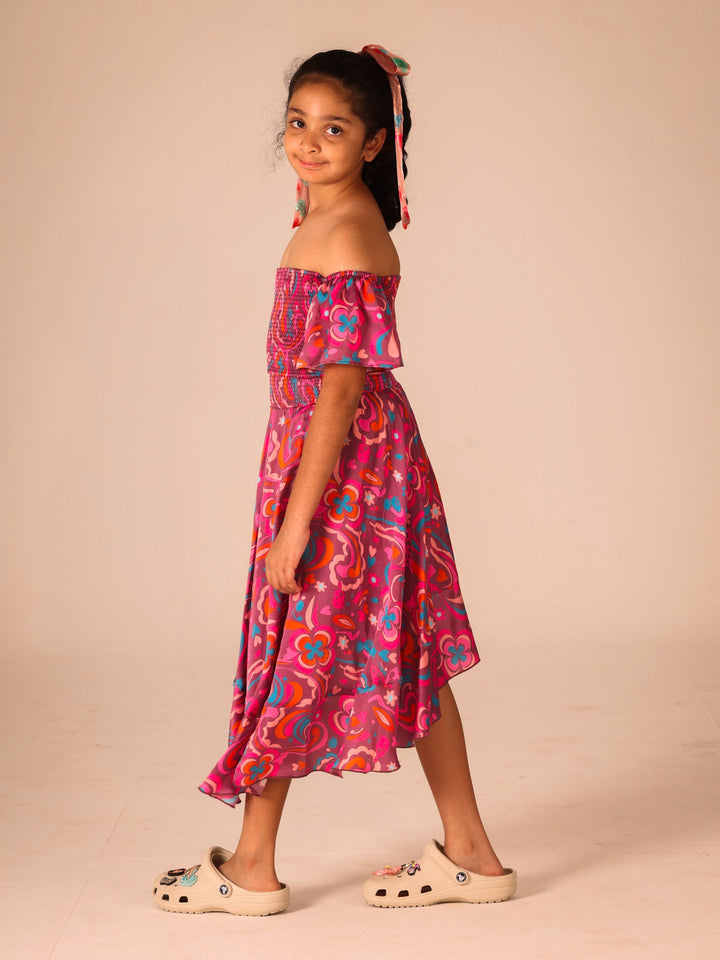 Mini Me Sara Asymmetric Top & Skirt Set