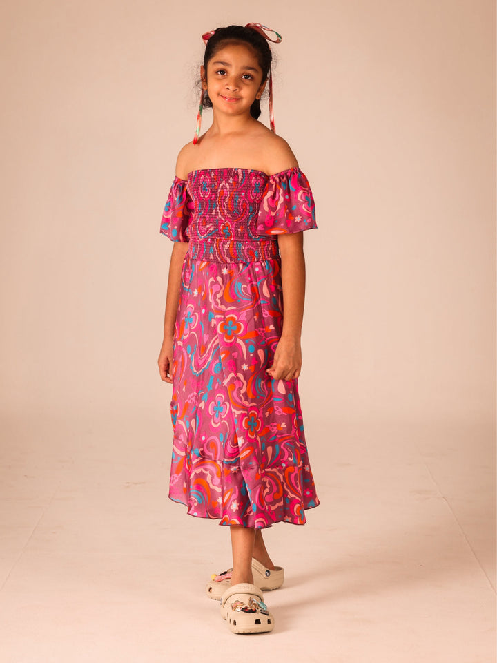 Mini Me Sara Asymmetric Top & Skirt Set