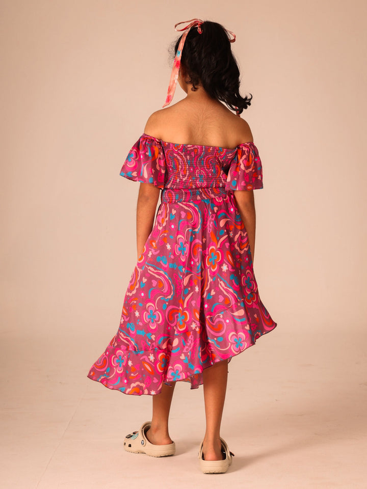 Mini Me Sara Asymmetric Top & Skirt Set