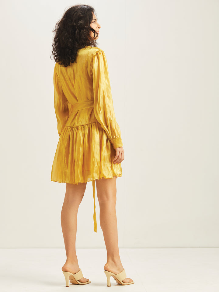 Eva Short Shirt Dress (Mustard)