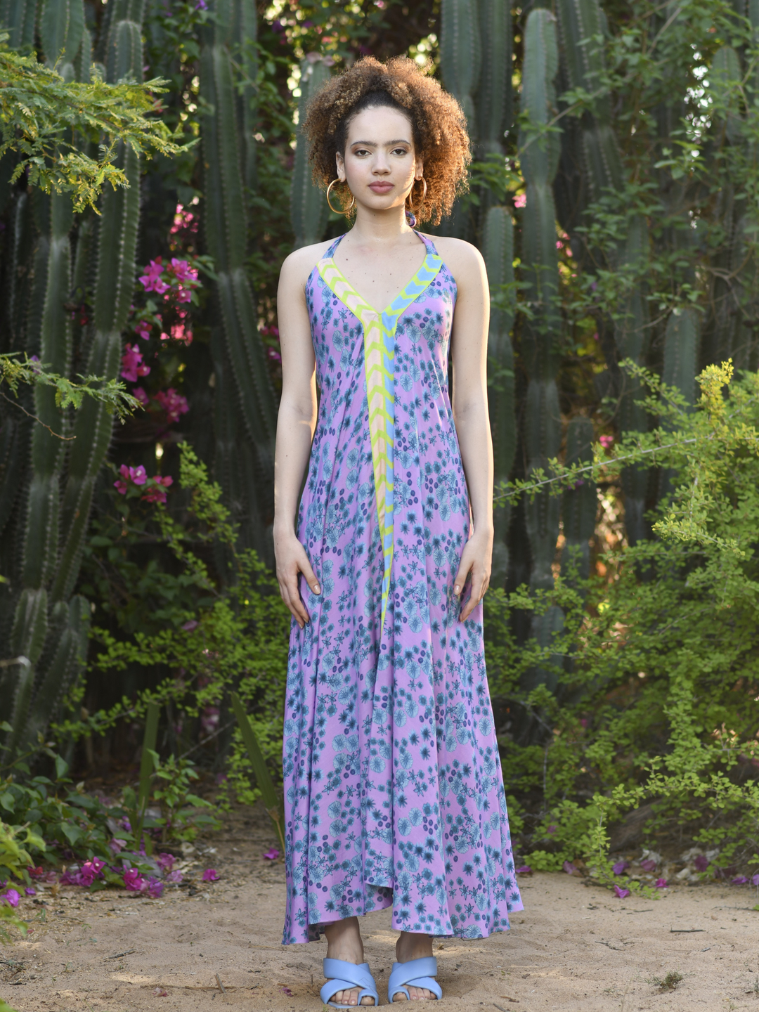 Hyacinth Halter Maxi Dress