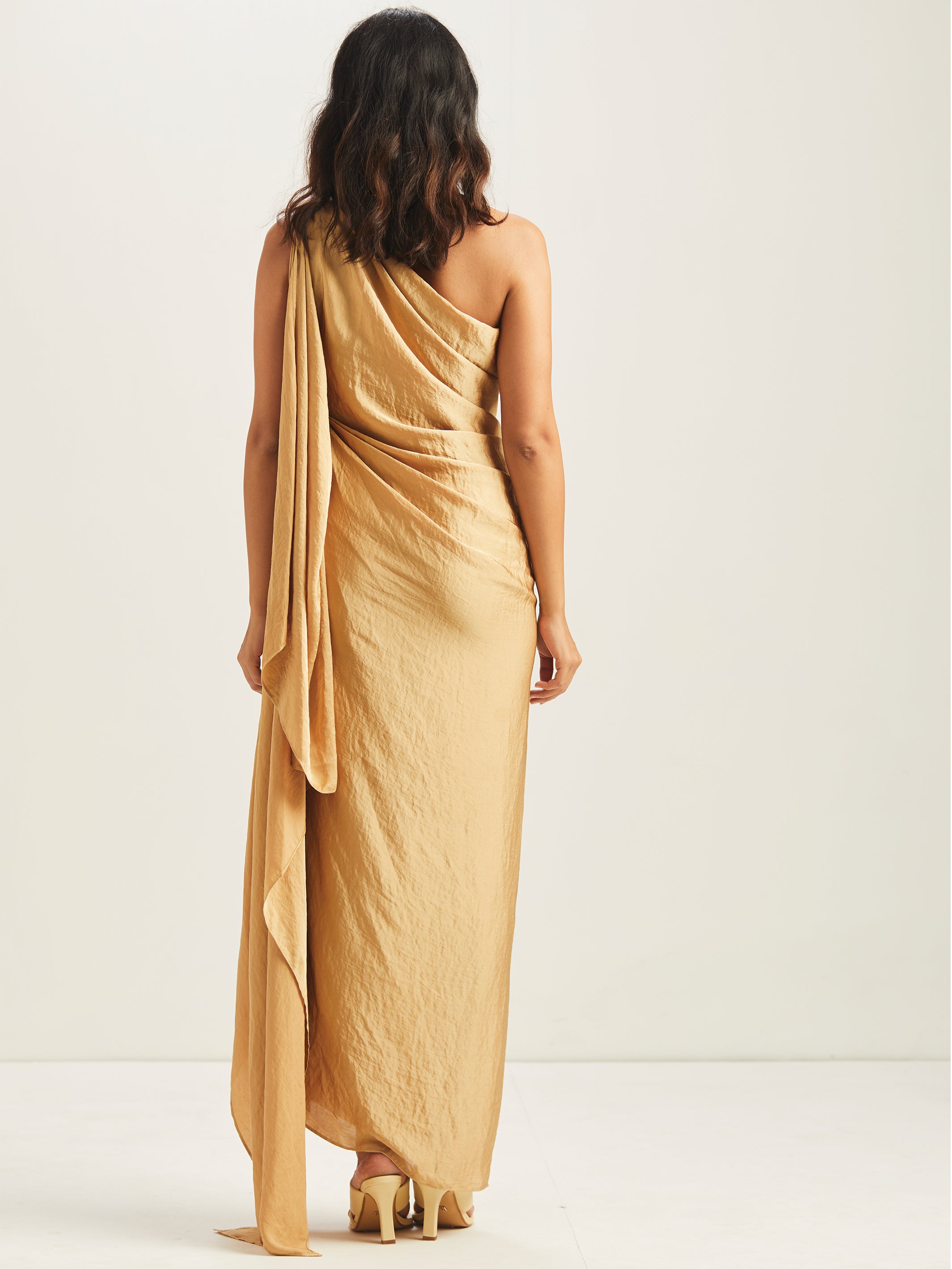 Gold toga dress best sale